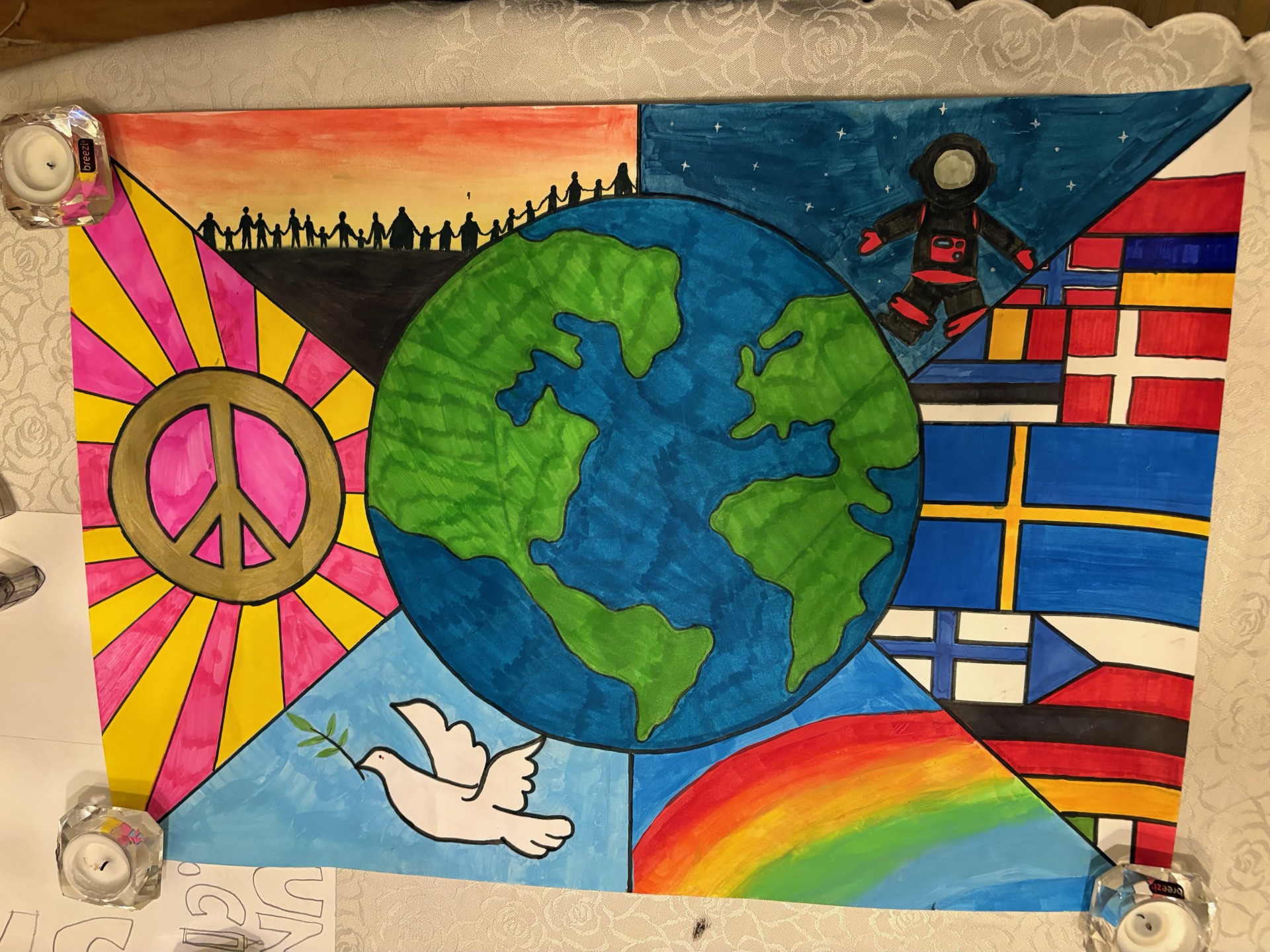 Sveriges vinnare i fredsaffischtävlingen